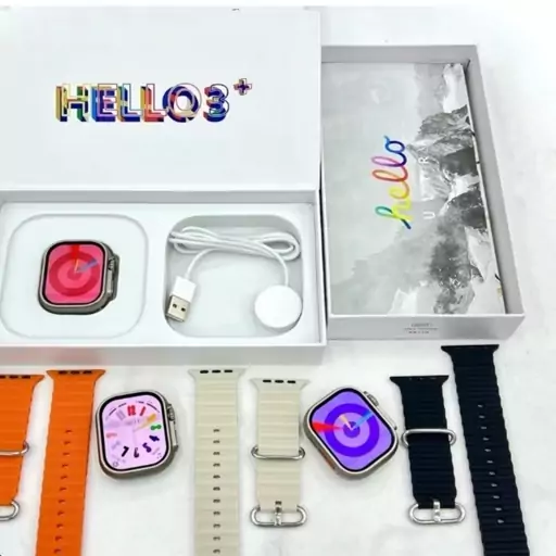 HELLO WATCH 3 PLUS اپل واچ ساعت هوشمند    اولترا سری دوم با چهار گیگ حافظه و گالری قطب نما دار جدید ترین مدل 