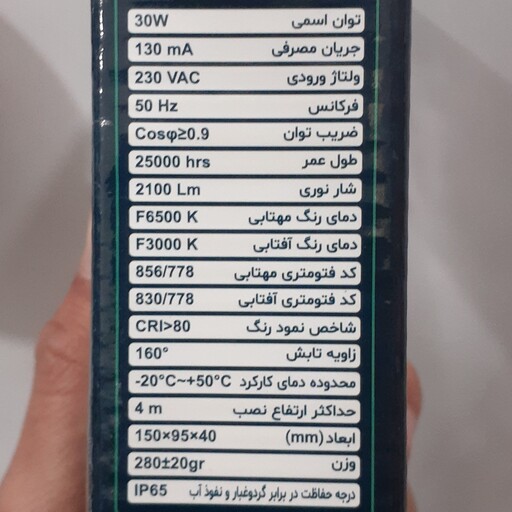 پروژکتور 30 وات ال ای دی نورلند مدل افرا  IP65