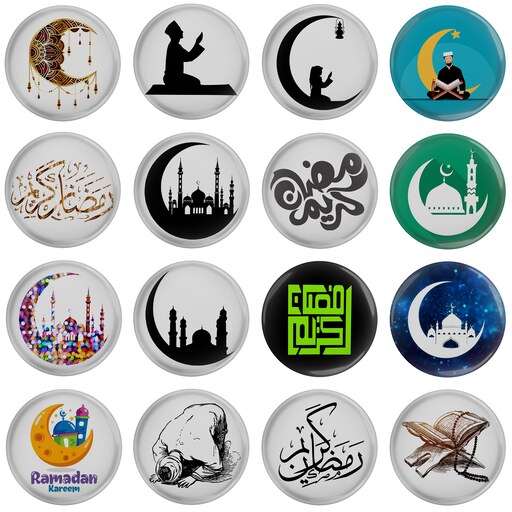 پیکسل مدل حلول ماه مبارک رمضان روزه نماز S3-15 مجموعه 16 عددی