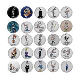 پیکسل مدل انیمیشن کارتون باگز بانی خرگوشه S1-11 مجموعه 25 عددی