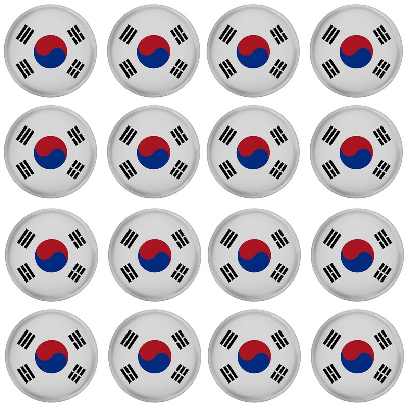 پیکسل مدل پرچم کشور کره جنوبی کد S5-16 مجموعه 16 عددی