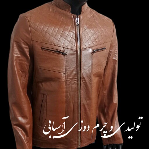 کاپشن چرم مردانه صددرصد طبیعی و گوسفندی تضمینی ،شیک ،راحت و بادوام(پس کرایه)