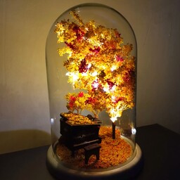آباژور دستساز  گوی استوانه ای پاییزی پیانو کادو تولد 