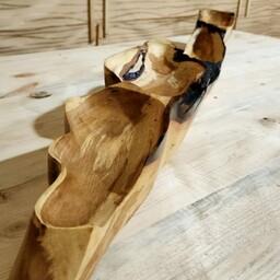 ظرف اردُو خوری روستیک چوب ممرز به طول 100  عرض 15  ارتفاع 10 دست ساز