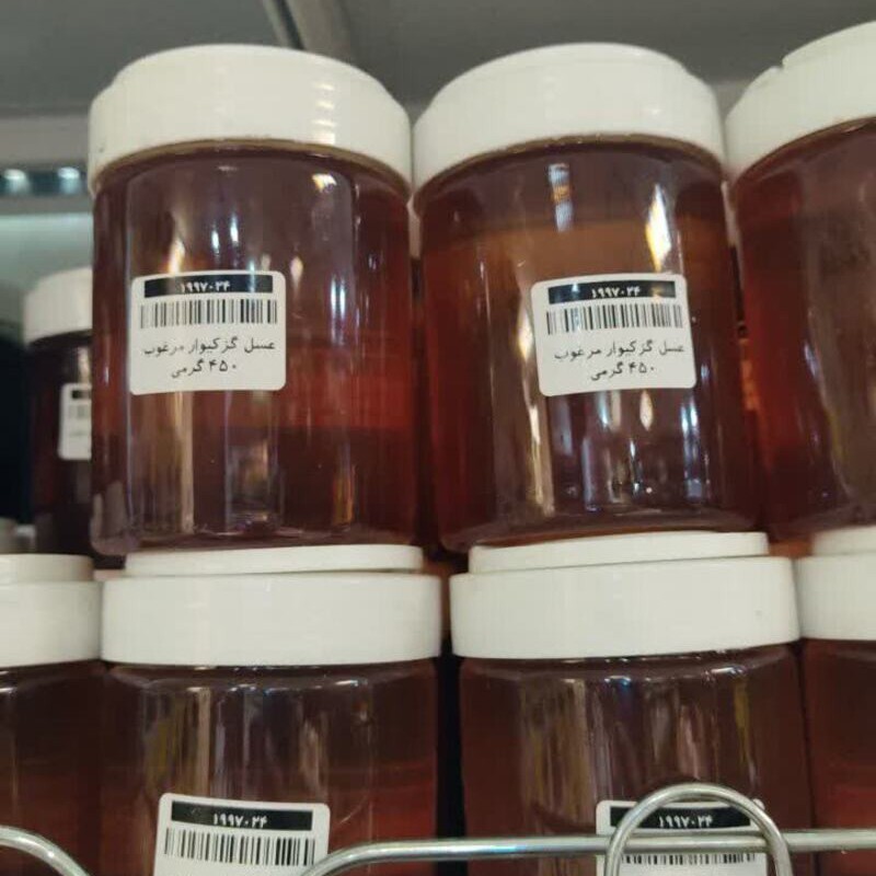 عسل طبیعی و ویژه گز کیوار  450 گرمی مرغوب صافا     
