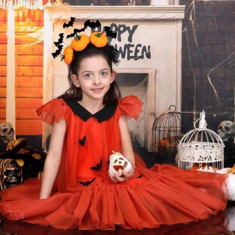 تل تاج دخترانه هالووینی مدل کدو حلوایی بدون محدودیت سنی 