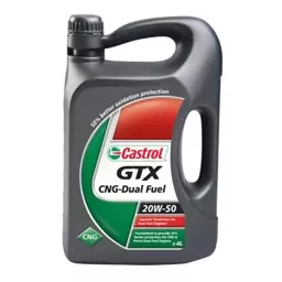 روغن موتور کاسترول مدل GTX CNG Dual Fuel 20W50 SJ حجم 4 لیتر