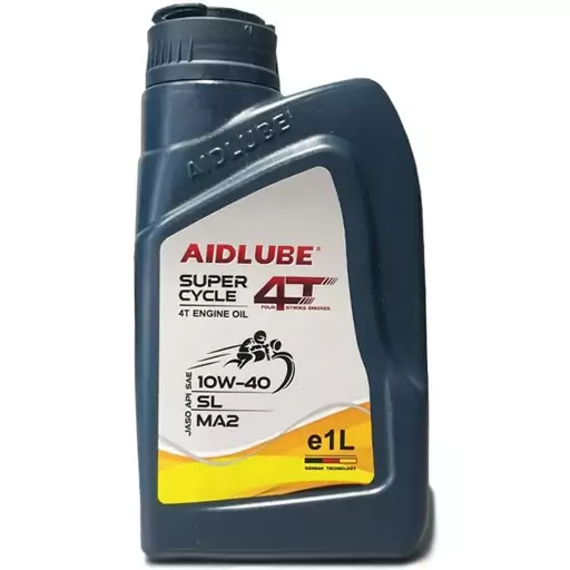 روغن موتور موتور سیکلت AIDLUBE 10w40 JASO MA2 ایدلوب حجم 1 لیتر