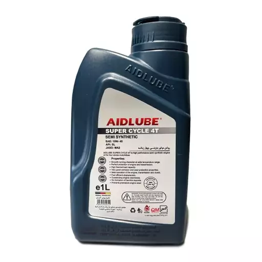 روغن موتور موتور سیکلت AIDLUBE 10w40 JASO MA2 ایدلوب حجم 1 لیتر