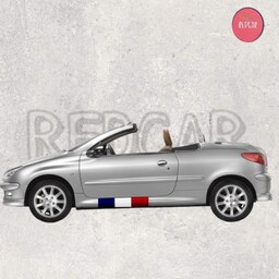 برچسب پارکابی خودرو طرح پرچم فرانسه بسته 2 عددی سایز 15 در 50 سانتی متر مناسب تمامی خودروها