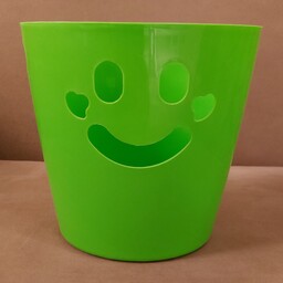سطل زباله پلاستیکی  مدل خندوانه سطل کاغذ  قابل استفاده برای اتاق ومحل کار  جنس نرم