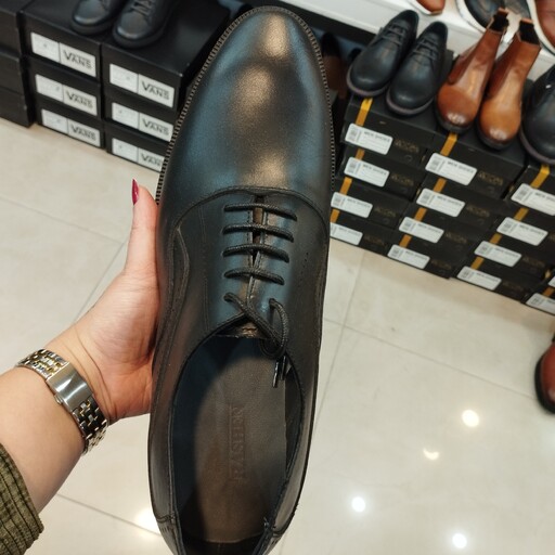 کفش مردانه بند دار تمام چرم مردانه 1
