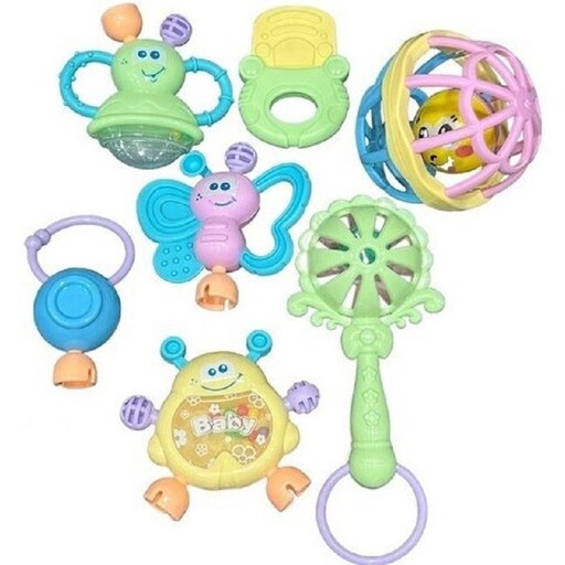 پک جغجغه نوزادی Baby  Rattle  هفت عددی مدل 3173