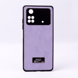 قاب Nike چریکی محافظ لنزدار Xiaomi Poco M4 Pro رنگ بنفش