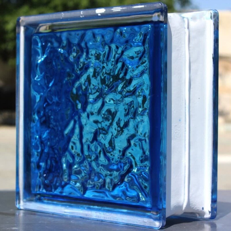 بلوک شیشه ای آبی
