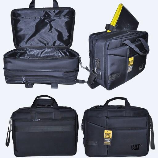 کیف لب تاپی  مارک کت جنس دیبا خارجی مدل چمدانی دارای محفظه لب تاپ جد شو