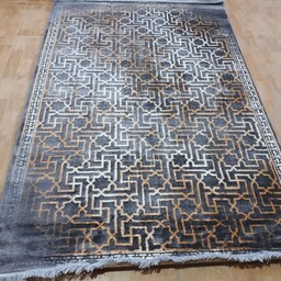 فرش فانتزی مدرن زمینه مشکی  کد1014 سایز فرش6متری با قیمت مناسب (ارسال باتیپاکس، پس کرایه)