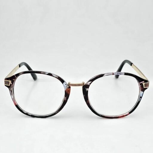 عینک طبی مردانه-زنانه کائوچو دسته فلزی  کد 1607