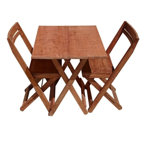 میز و صندلی ناهارخوری دونفره تاشو صندلی مدل قوس دار