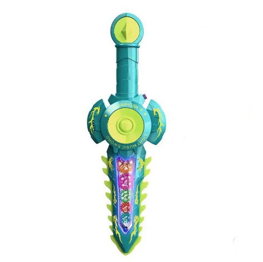 شمشیر چرخ دنده ای، موزیکال و چراغدار طرح جنگ ستارگان اسباب بازی رنگ سبز کد vem477A