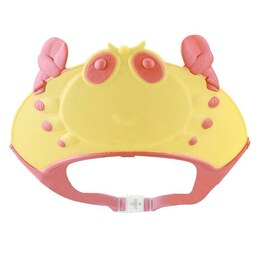 کلاه محافظ حمام نوزاد و کودک سیلیکونی طرح خرچنگ رنگ زرد کد cxg198m