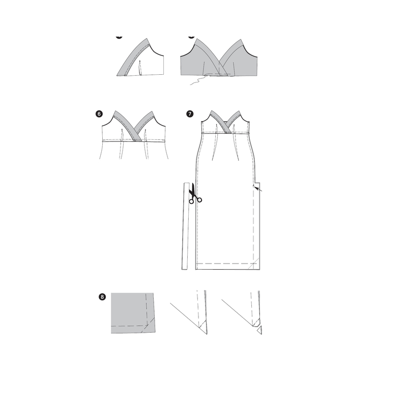 الگو خیاطی ست لباس خواب زنانه بوردا استایل کد 7186 سایز 36 تا 56 متد مولر