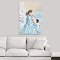 تابلو شاسی طرح نقاشی ابرنگی فرشته مدلsa2202... سایز 30.40