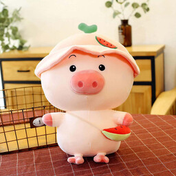 عروسک مدل خوک لباس میوه ای کد DB21 ارتفاع 45 سانتی متر
