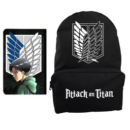 کوله پشتی مدل Attack On Titan کد KP-560 به همراه کلاسور