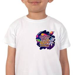 تی شرت کودکانه طرح تو کهکشان نوشته غدیر راه بهشته چاپ کوچیک در 4 سایز (700545) سایز 4