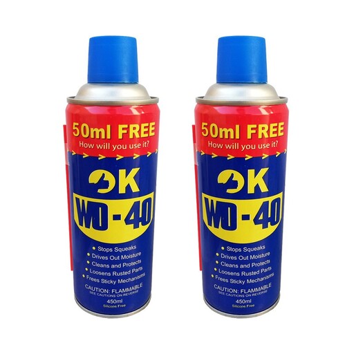 اسپری روان کننده اوکی مدل WD-40 حجم 450 میلی لیتر بسته 2 عددی