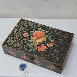 جعبه چوبی دکوپاژ هنرکده نقشینه ابعاد 20در30 کد طرح 153 مناسب قرآن و کتاب