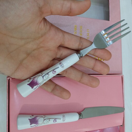 چاقو و چنگال سرامیکی ام جی اس 12 عددی (کارد و چنگال میوه خوری )