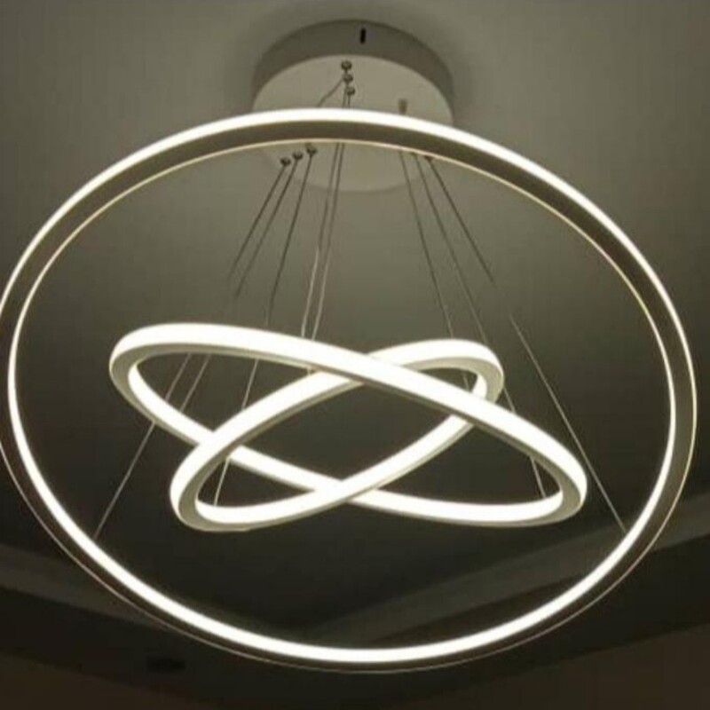لوستر مدرن لاینر سه طبقه دایره دو طرف نور  کد PD370 نور سه حالته 