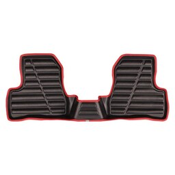 کفپوش سه بعدی خودرو لاستیک گیلان مدل چرمی دوردوز قرمز مناسب برای پژو 206 و 207 (