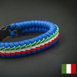 دستبند پاراکورد طرح پرچم ایتالیا - سگک دار - اسپورت 