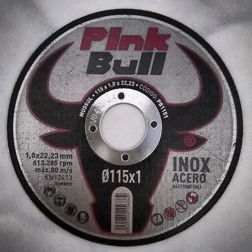 صفحه برش استیل 115 پینک بل استیل بر مینی ضخامت 1میل pink bull