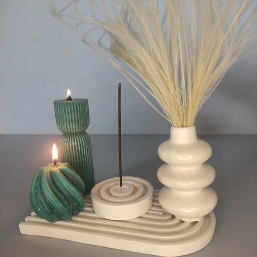 اکسسوری سنگی ترکیبی با شمع 