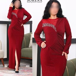 لباس مجلسی لمه مدل ساغر (38تا50) - پیراهن مجلسی- ماکسی مجلسی- لباس ارزان - لباس خوشگل- لباس زیبا- لباس مجلسی-