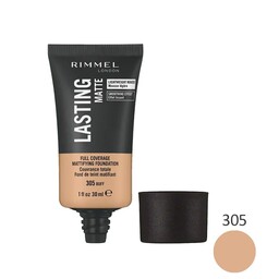 کرم پودر رنگ buff لستینگ مات 305 برند معروف ریمل لاندن اورجینال
Rimmel London Lasting Matte Foundation 305

