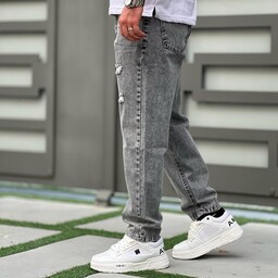 شلوار جین مام فیت پارچه کجراه مردانه در رنگبندی و سایز بندی 
