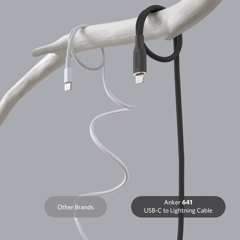 کابل تبدیل USB-C به لایتنینگ انکر مدل Power Line III Flow A8662 طول 0.9 متر