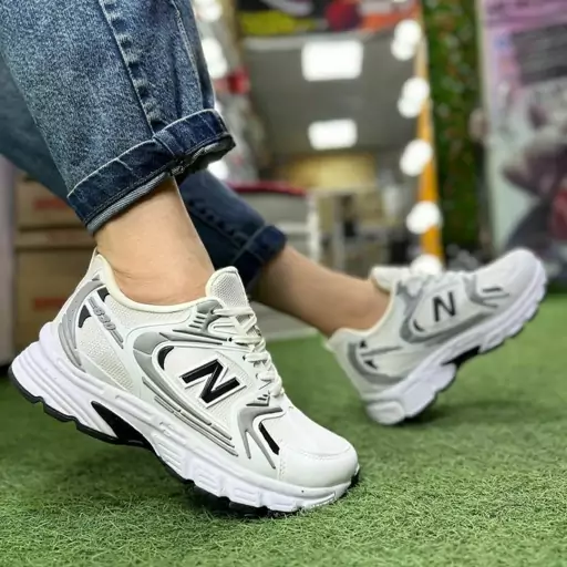 کتونی نیوبالانس زنانه دخترانه کفش ونس اسپورت اسپرت سفید مشکی new balance newbalance لژدار لژ دار شیک طبی سبک راحت 