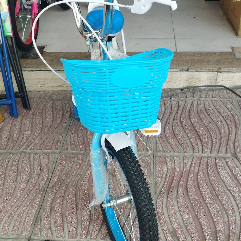 دوچرخه 16 خارجی کمکی دار ترک بند دار سبد دار رنگ کوره ای ضد زنگ