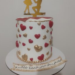 کیک سالگرد ازدواج   کیک خامه ای( ارسال به صورت پس کرایه با اسنپ) 