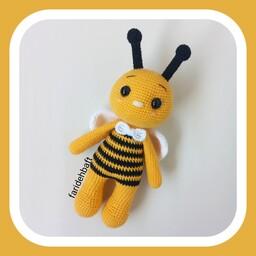 عروسک دستبافت زنبور، 21 سانت