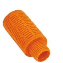 اگزوز - صدا خفه کن پلاستیکی طرح ورکام نارنجی رنگ سایز  سه هشتم- اگزوز شیر برقی