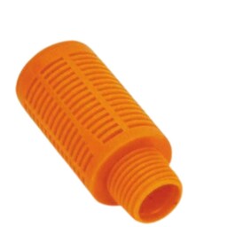 اگزوز - صدا خفه کن پلاستیکی طرح ورکام نارنجی رنگ سایز  یک دوم- اگزوز شیر برقی