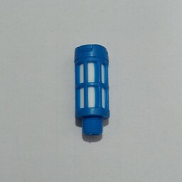 اگزوز  - صدا خفه کن پلاستیکی طرح فستو آبی رنگ سایز  یک چهارم  تنه کوچک- اگزوز شیر برقی