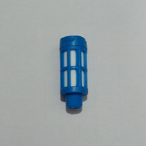 اگزوز  - صدا خفه کن پلاستیکی طرح فستو آبی رنگ سایز  یک چهارم  تنه کوچک- اگزوز شیر برقی